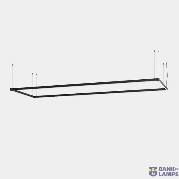 Lineal lighting system Apex Rectangular Pendant 1125mm x 3150mm 96W LED warm-white 3000K CRI 90 ON-OFF Black IP20 8336lm image 1
