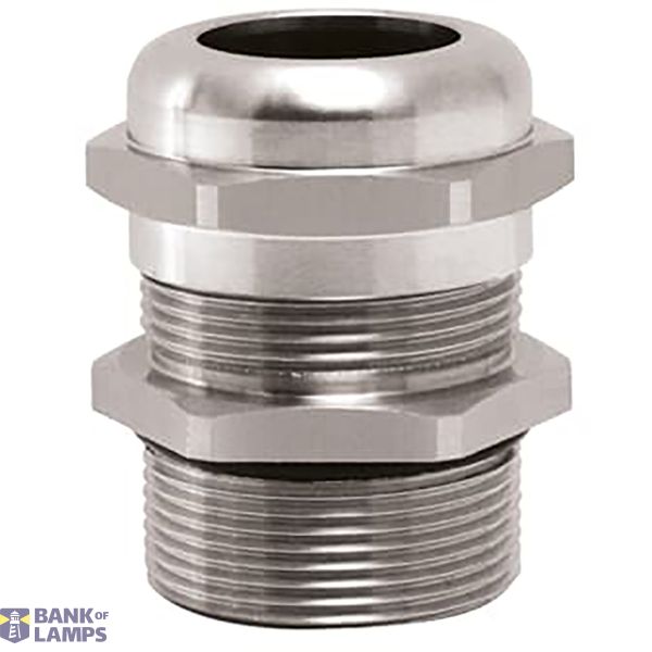 Cable Gland with slats EMC stainless steel M16 Metallic Raw color image 1