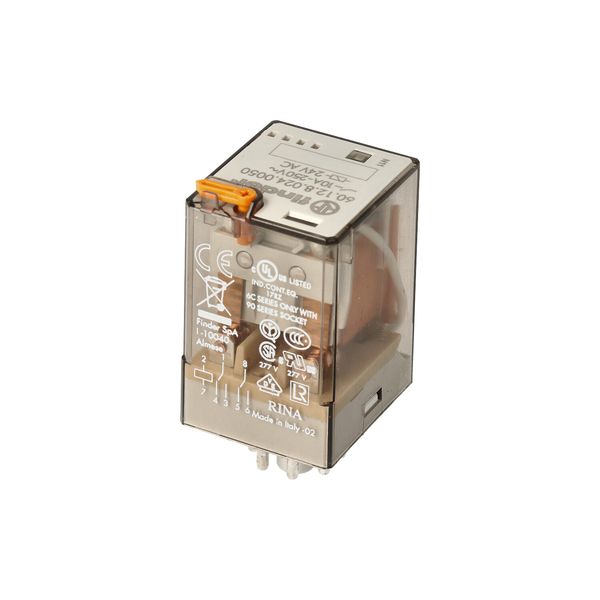 Rel. 2CO 10A/24VAC/Agni/Test button/LED (60.12.8.024.0050) image 5