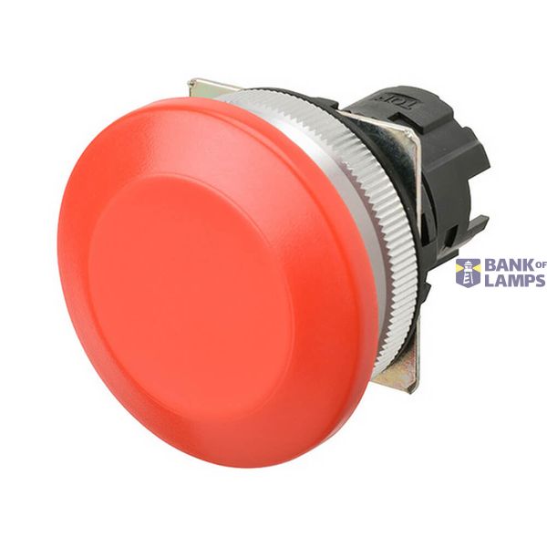 Operation unit, mushroom medium size (40 mm dia.), red, opacity, metal image 2