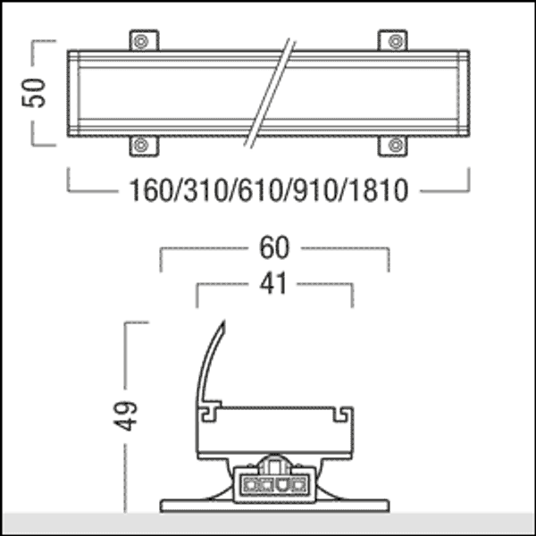 LINELIGHT 2200-830 L1810 SR CWL IP40 - LED light line image 2
