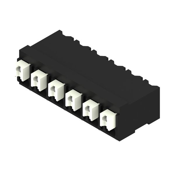Printed circuit board terminals, 5.00 mm, Number of poles: 6, 90°, black, PUSH IN with actuator, Clamping range, max. : 1.5 mm², Tape image 4