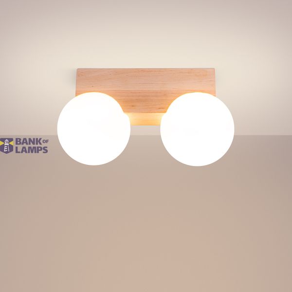 Ceiling lamp BULBO 2 natural wood image 3