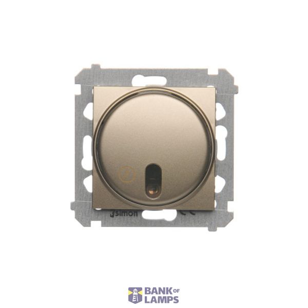 Time switch with relay 8A, Gold matt, metalic image 1