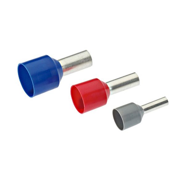 Isol. ferrule, short & ground-fault safe, 16 12mm, blue image 1