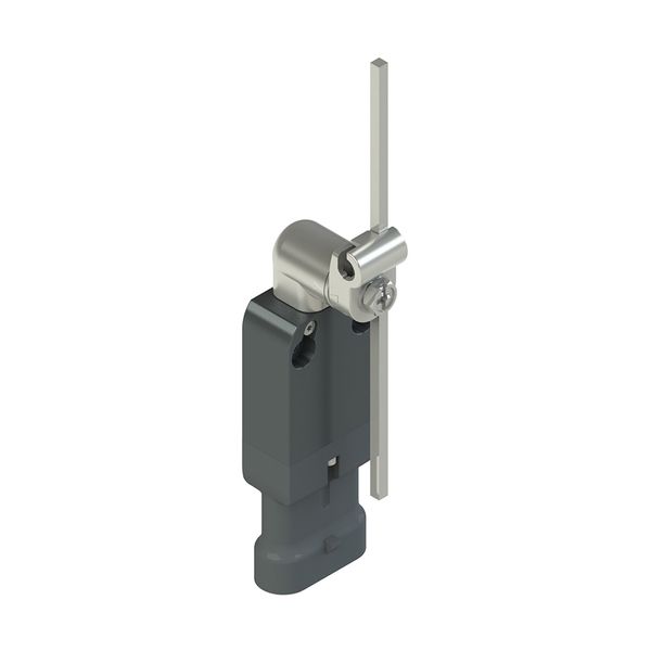 Modular prewired switch with metal revolving lever with adjustable square stainless steel  rod 3x3x125 image 1