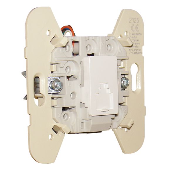 TELEPHONE SOCKET (4 COND) WHITE image 1