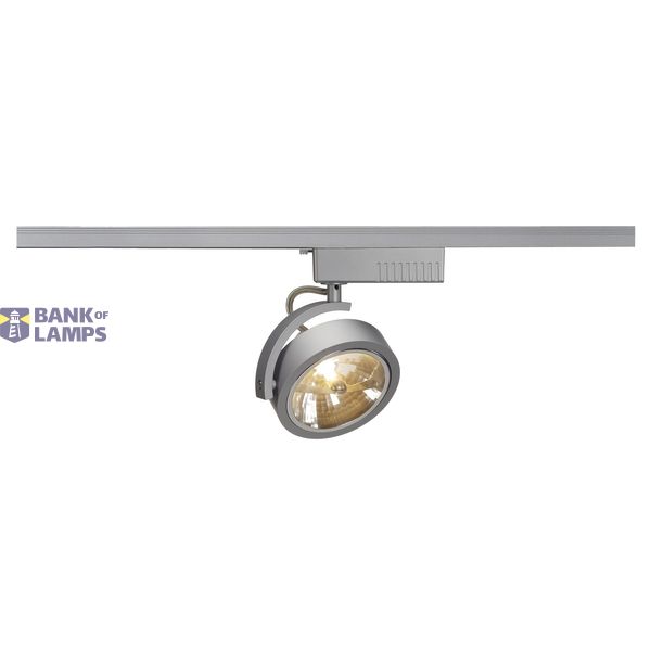 KALU TRACK QRB111 SPOT, silver-grey, max. 50W, incl. 1-circuit adapter image 1