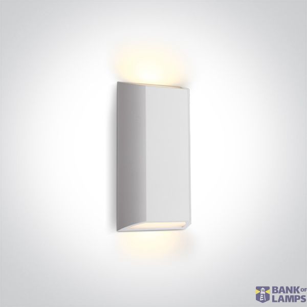 67512/W/V WHITE WALL LIGHT 8W CCTV IP65 230V image 1