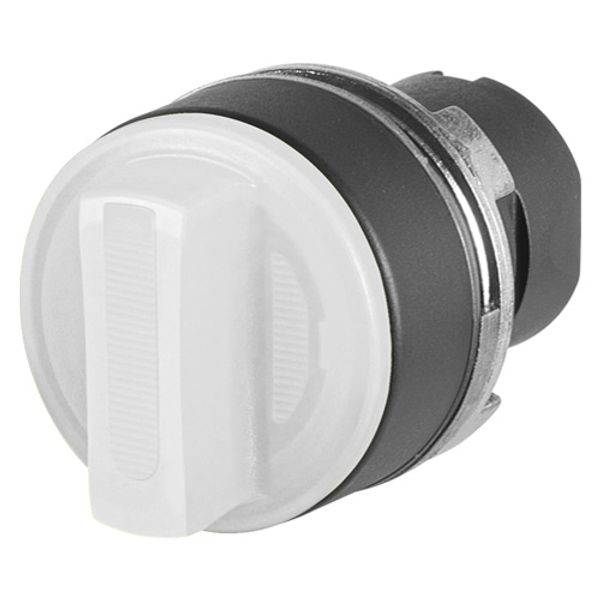 Knob selector switch,illuminated,white, 2-position, Cam A image 1