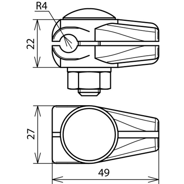 EST connector ZDC for Rd 8mm with truss head screw image 2