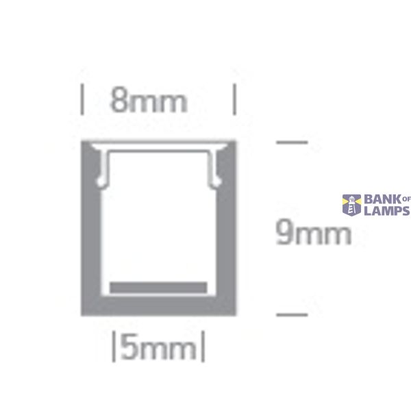 PROFILE 2m FOR 5mm STRIPS + PC OPAL DIFFUSER image 2