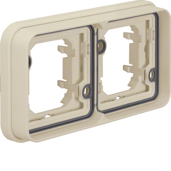 Frame 2gang horizontal for flush-mounted installation, with sealing, W image 1