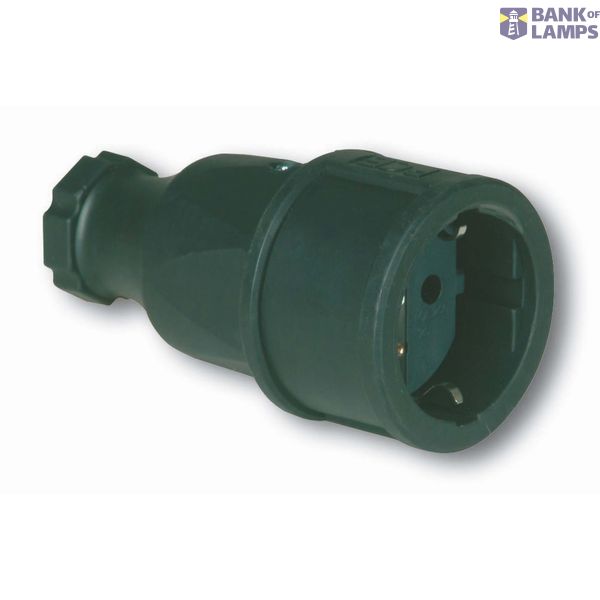 Portable single-phase rubber socket 10/16A 2 P+Z image 1