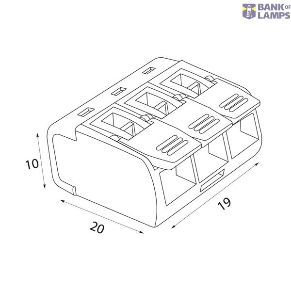 Quick connector CMK-623 450V, 32A, 3x4 mm², no need for terminal stripping image 1