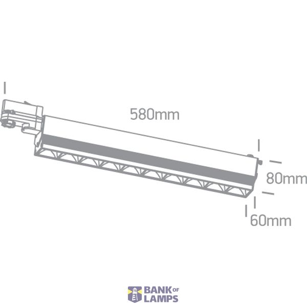 WHITE COB 10x5W WW TRACK LIGHT ADJUSTABLE 230V image 2