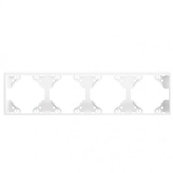 FOUR-GANG HORIZONTAL FRAME MATTE WHITE image 1