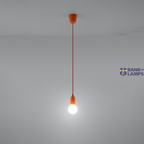 Hanging lamp DIEGO 1 orange E27 1x60W IP20 image 5