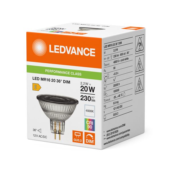LED MR162036 DIM 2.3W 940 GU5.3 P LEDV image 2