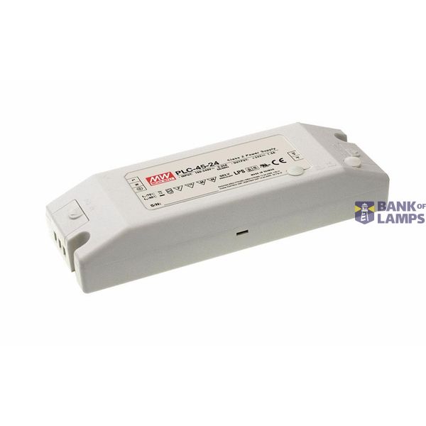 MeanWell PLC-45 SNT Class2 PFC 45W 24V/1,9A CV+CC image 1