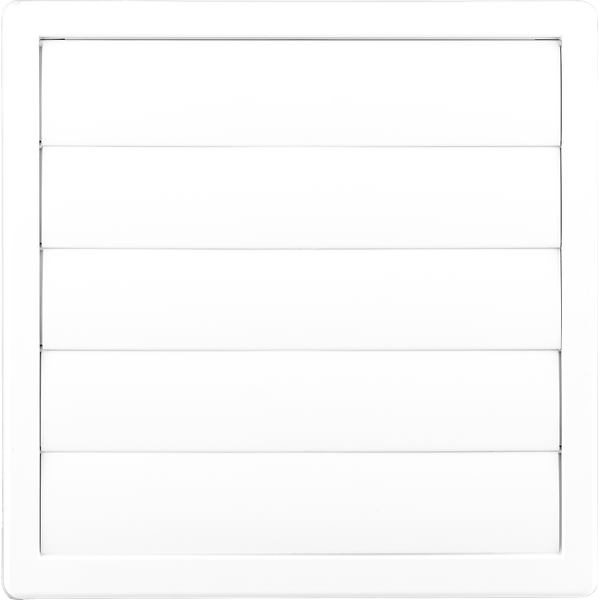 grille with shutter 170x170 Ø 100 white image 1