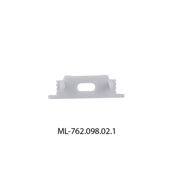 End cap with hole for VB, silver color, 1pc image 1