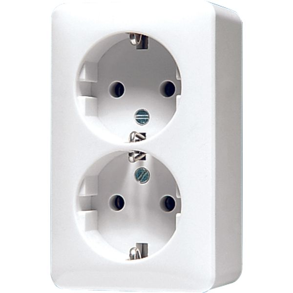 SCHUKO® socket, 47 mm high 6020AWW image 2