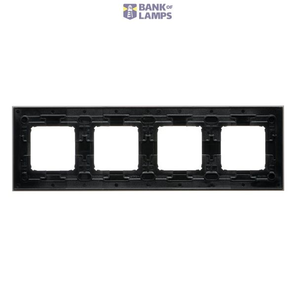 Double computer socket RJ45 category 6 with anti-dust cover, (module), Silver matt, metalic image 1