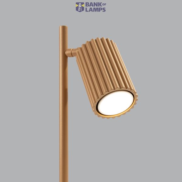ELEGANT CARBON DESK LAMP WITH A GROOVED LAMPSHADE AND A SWITCH ON THE CABLE image 4
