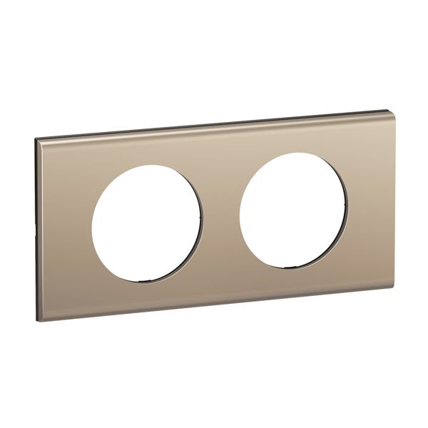 PLATE 2 GANG SATIN NICKEL image 1
