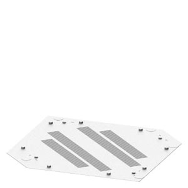 Roof plate for corner cubicle, IP40 D: 400 mm image 1