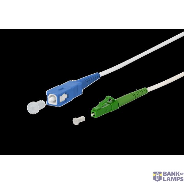 OpDAT patch cord SC-S/LC-S APC OS2, white, 5.0 m image 2