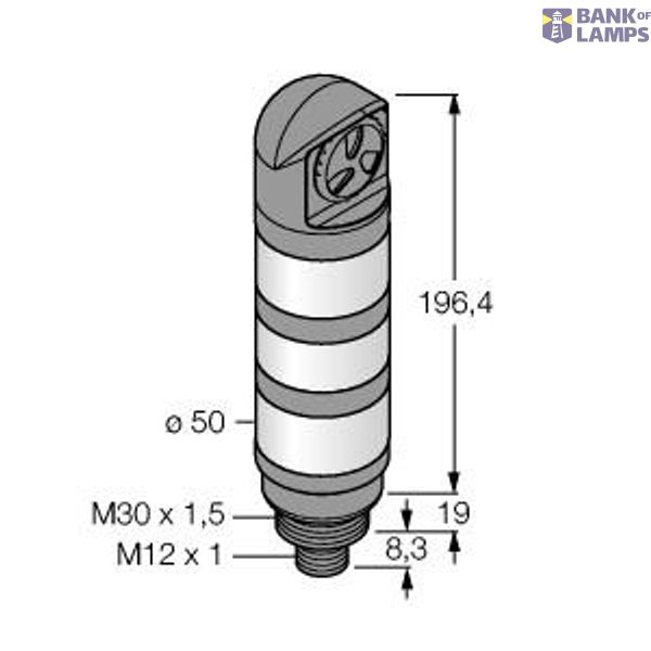 LED Signal Light Tower Light   TL50GBRALSQ image 2
