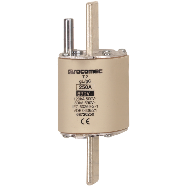Knife blade fuse NH gG type 125A 690Vac size 2 with striker image 2