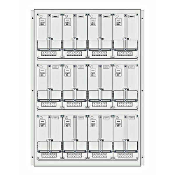 Meter box insert 3-rows, 12 meter boards / 28 Modul heights image 1