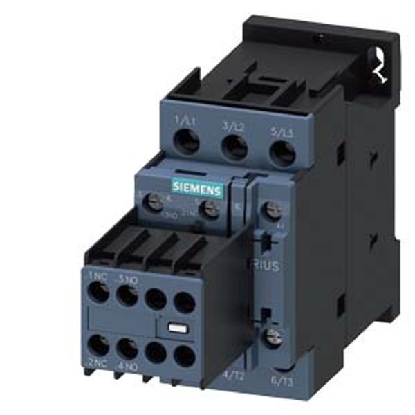 power contactor, AC-3e/AC-3, 32 A, 15 kW / 400 V, 3-pole, 24 V AC, 50/60 image 1