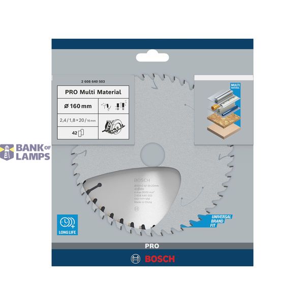 Multi Material circular saw blade 160 x 20/16 x 2,4 mm; 42 image 3