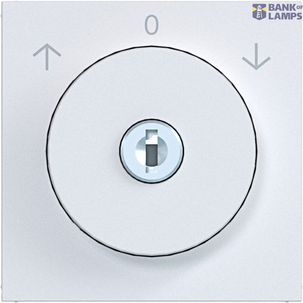 Central blind switch key ref. 0-position A.x/C.x matte white image 1