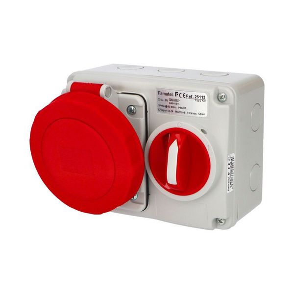 Socket 32A/400V 5-pole IP67 block. 6h image 2