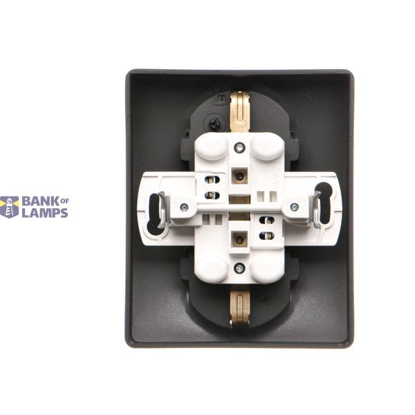 Double 2-pole switch, 16AX, graphite mat image 1