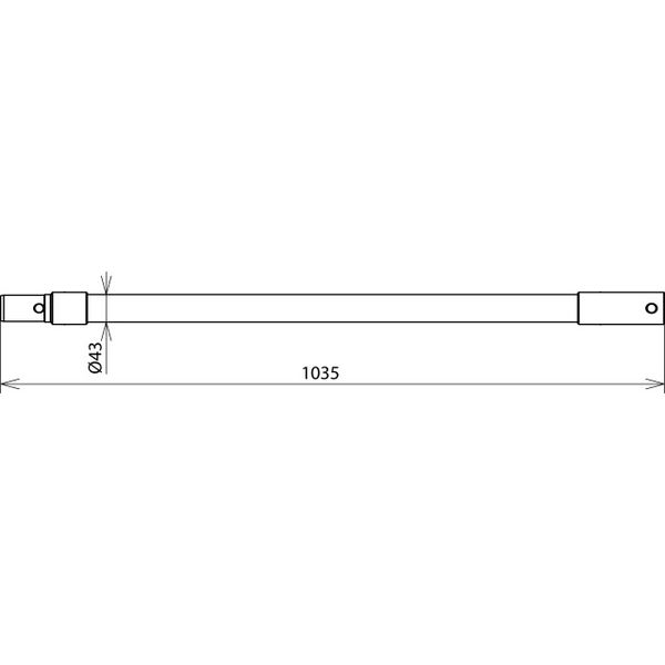 Handle extension with plug-in coupling D 43mm L 1035mm image 2