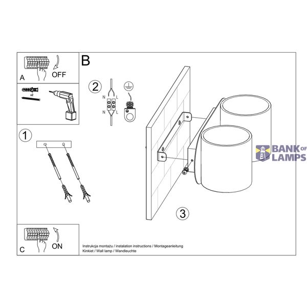 Wall lamp ORBIS 2 white G9 2x40W IP20 image 9