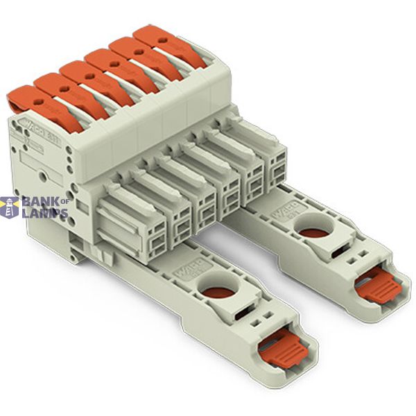 1-conductor female connector lever Push-in CAGE CLAMP® light gray image 1