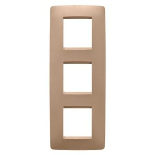 ONE INTERNATIONAL PLATE - IN PAINTED TECHNOPOLYMER - 2+2+2 MODULES VERTICAL - SOFT COPPER - CHORUSMART image 1