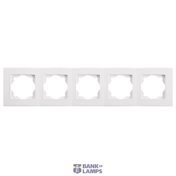 Linnera-Rollina Five Gang Frame White image 1
