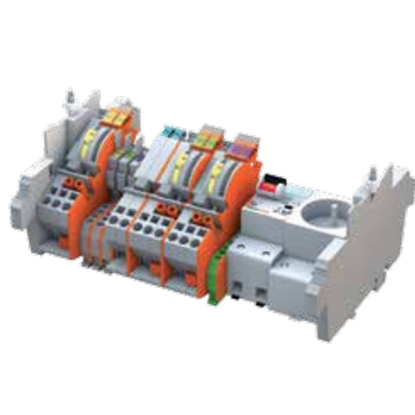WAGO 15-track measuring strip 3 current connectors in each phase with fuses, without signaling with additional circuits image 1