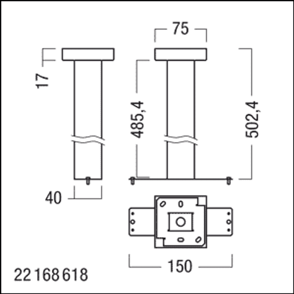 CROSSIGN 110/160 P MSC-R05 suspension WH - Pendant suspension image 2
