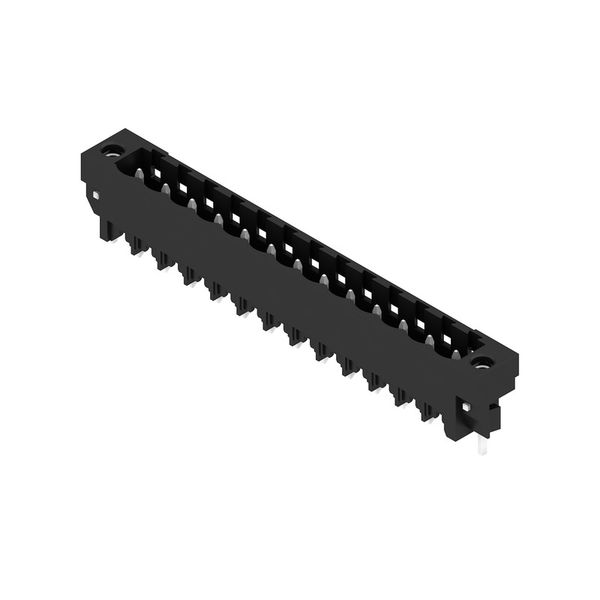 PCB plug-in connector, male header, Solder flange, THT/THR solder connection, 5.00 mm, Number of poles: 13, 180°, Solder pin length (l): 3.2 mm, tinned, black, Box image 2