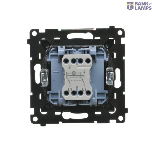 Single break push button with pictogras, (module), Simon 24, IP20/IP44, 10AX, 10A, white image 1