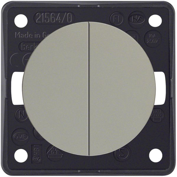 Ser push-button, 2 NO cont com inp term, Integro - Design Flow/Pure, c image 1